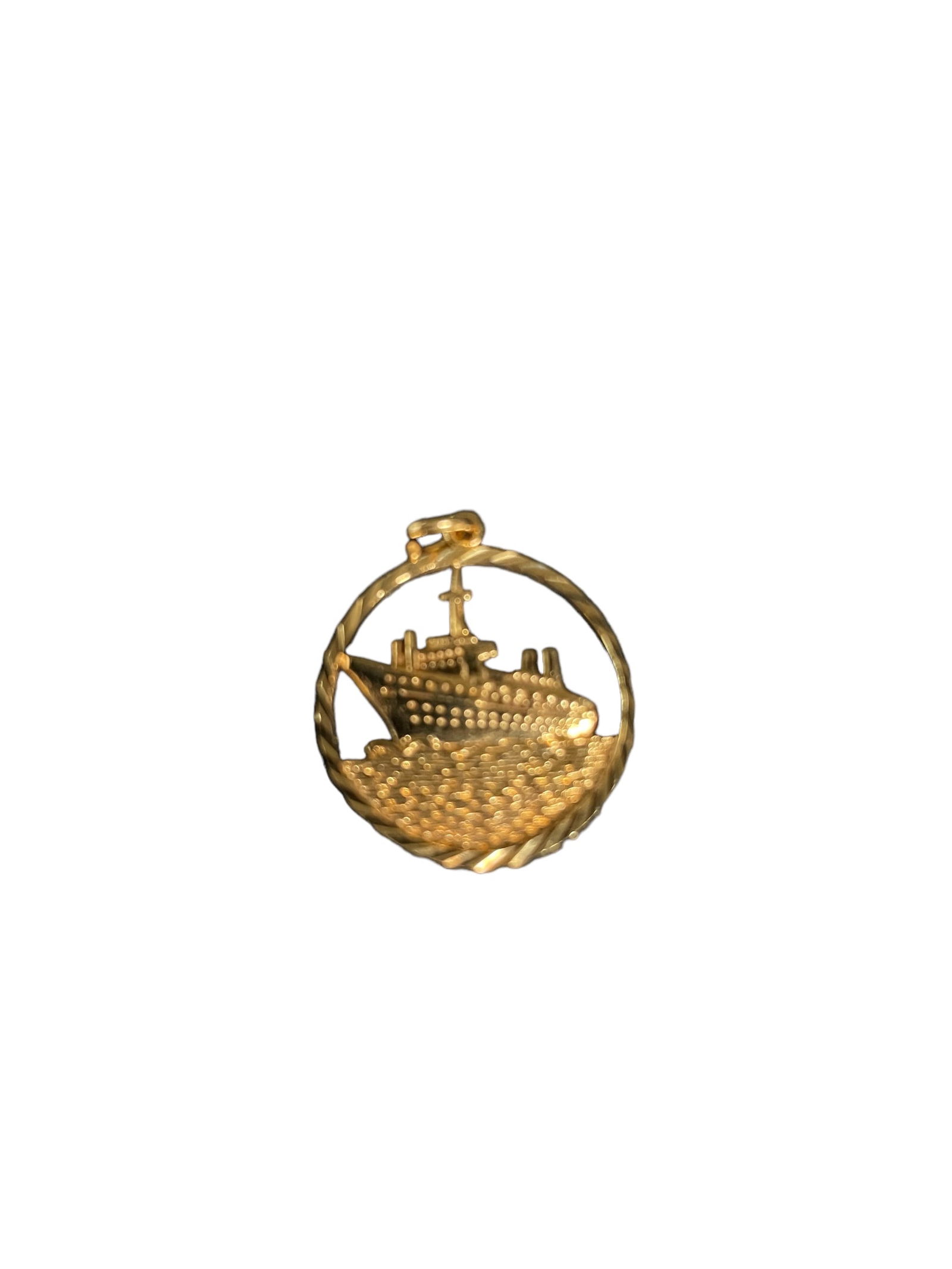 10K Gold Nautical Rotterdam Ship Charm (1 of 4)