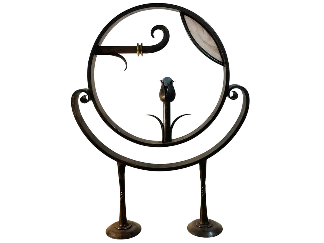 Mid-Century Metal & Mixed-Media Abstract Sculpture W/ Surreal Elements (1 of 4)