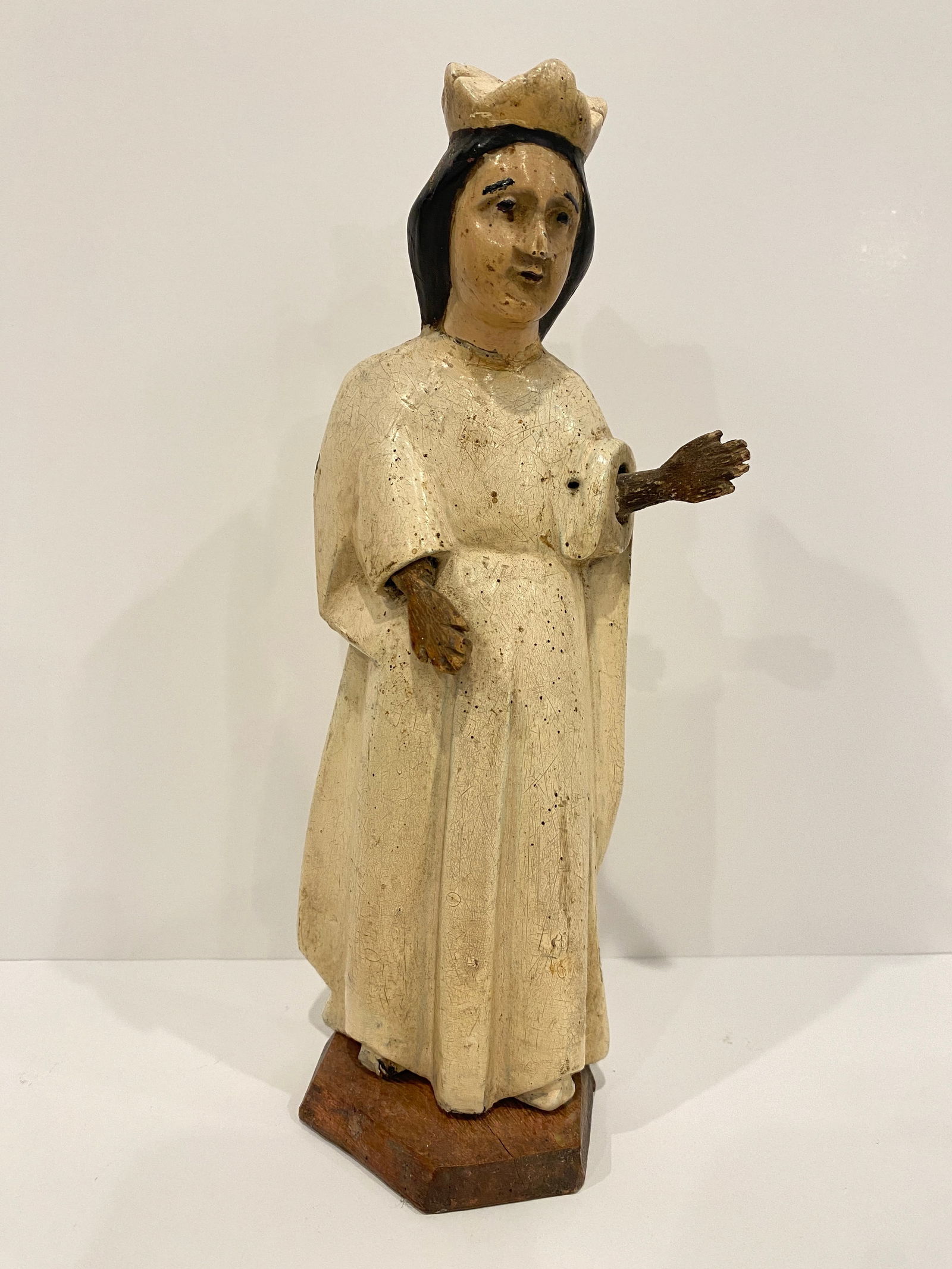 Saint Figure - Handpainted in White Robes (1 of 4)