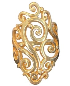 James Avery 14 Karat Gold Scroll Ring (1 of 4)