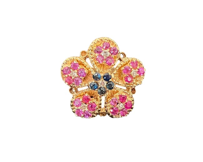 14 Karat Gold Star Ring with Rubies, Diamonds & Sapphires (1 of 3)
