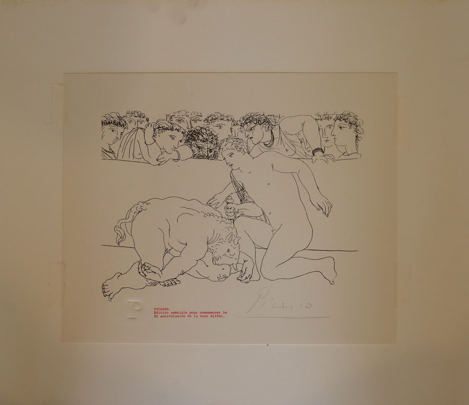 Pablo Picasso Signed Lithograph - Man Fighting Beast (1 of 5)