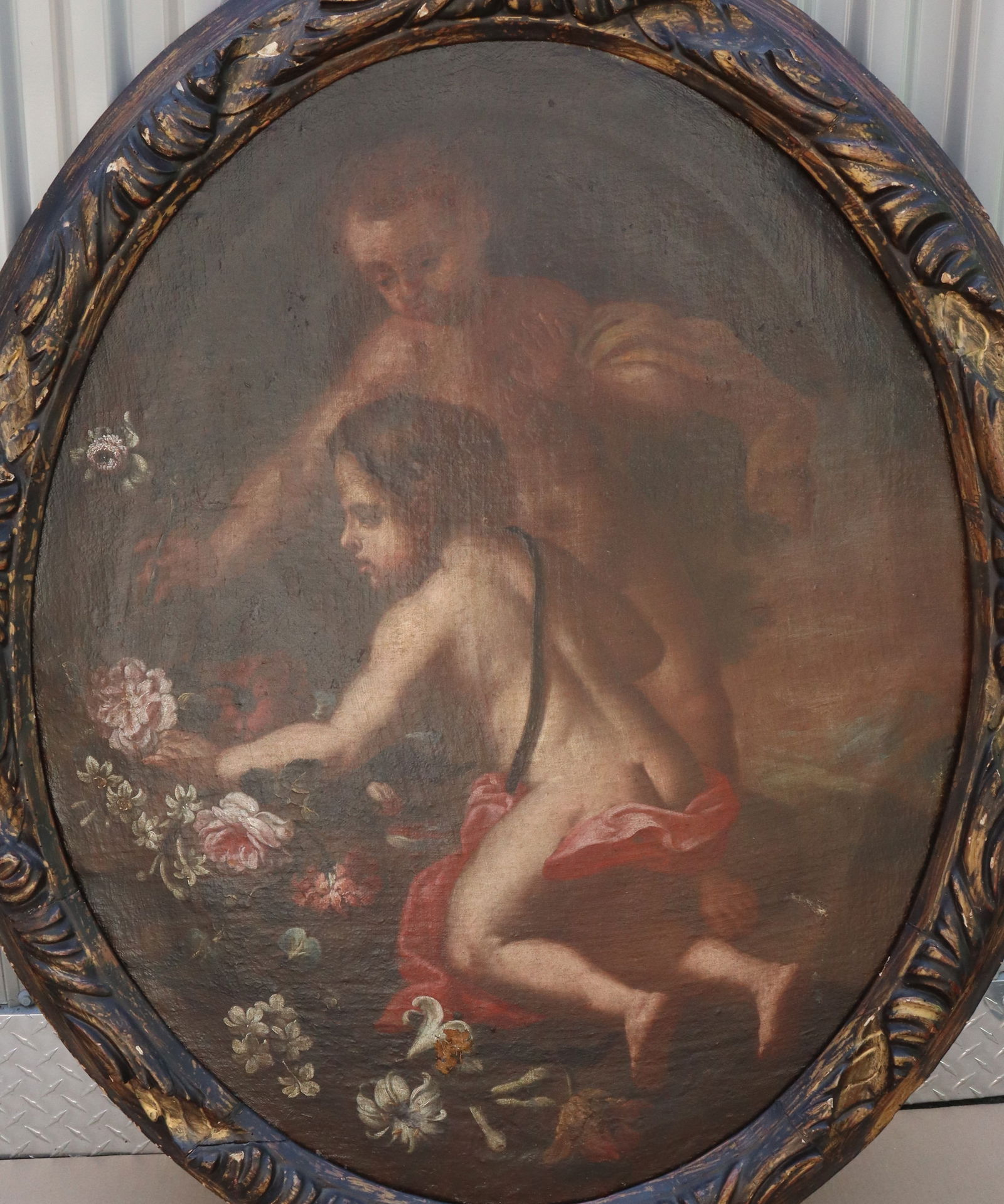 1700 Chairs with Roses - Oil on Canvas / Italy (1 of 2)