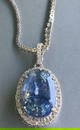 18K White Gold & Sapphire & Diamond Necklace