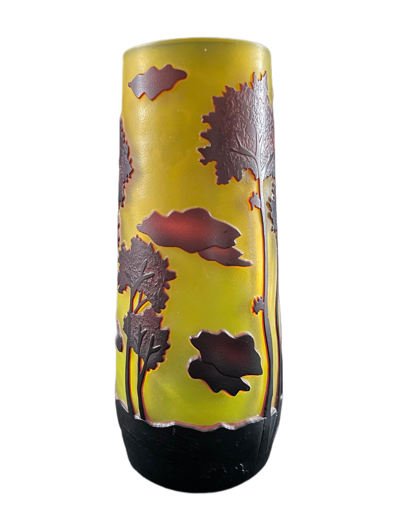 Emile Galle Etched Vase - Yellow (1 of 5)