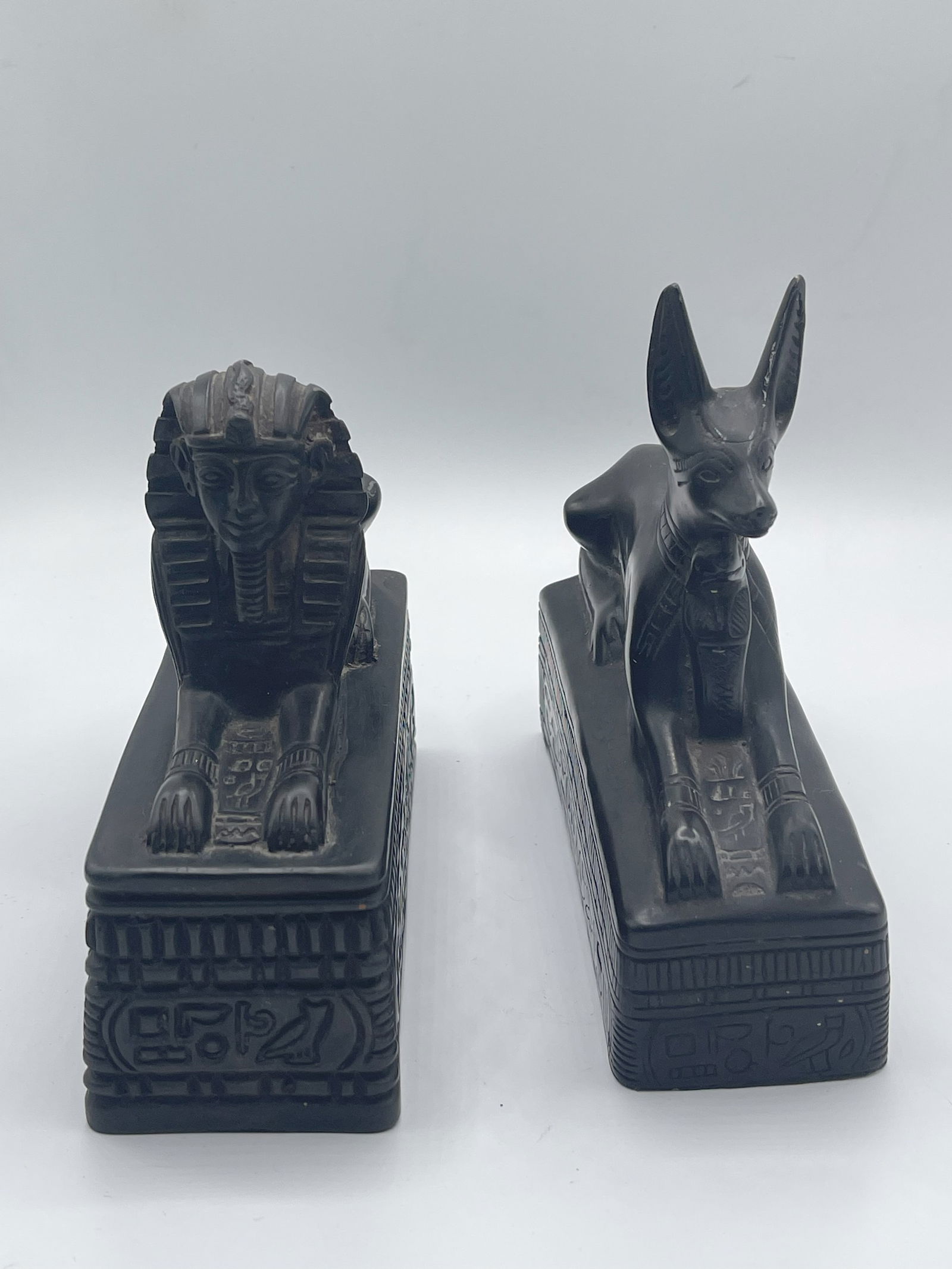 Egyption Book Ends - Sphinx & Anubis Set (1 of 6)