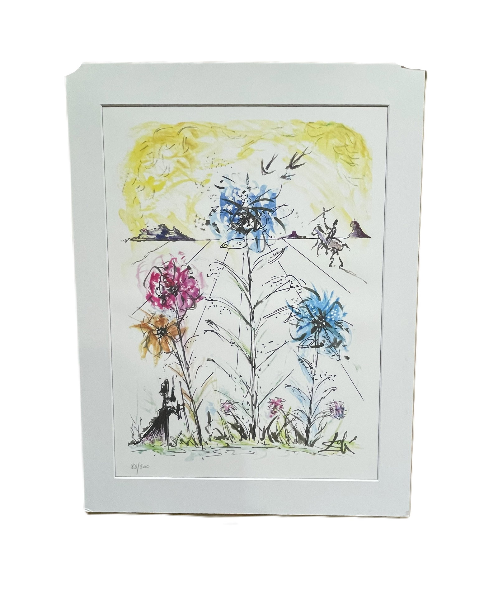 Salvador Dali - Flower Magician - Signed & Numbered Lithograph: Artist: Salvador Dali Title: Flower Magician Year: 1965 Medium: Signed and Numbered Print (Matted but not framed) Edition: 80/300 Dimensions: 20 x 15 in Description: Salvador Dali (born May 11, 1904, 