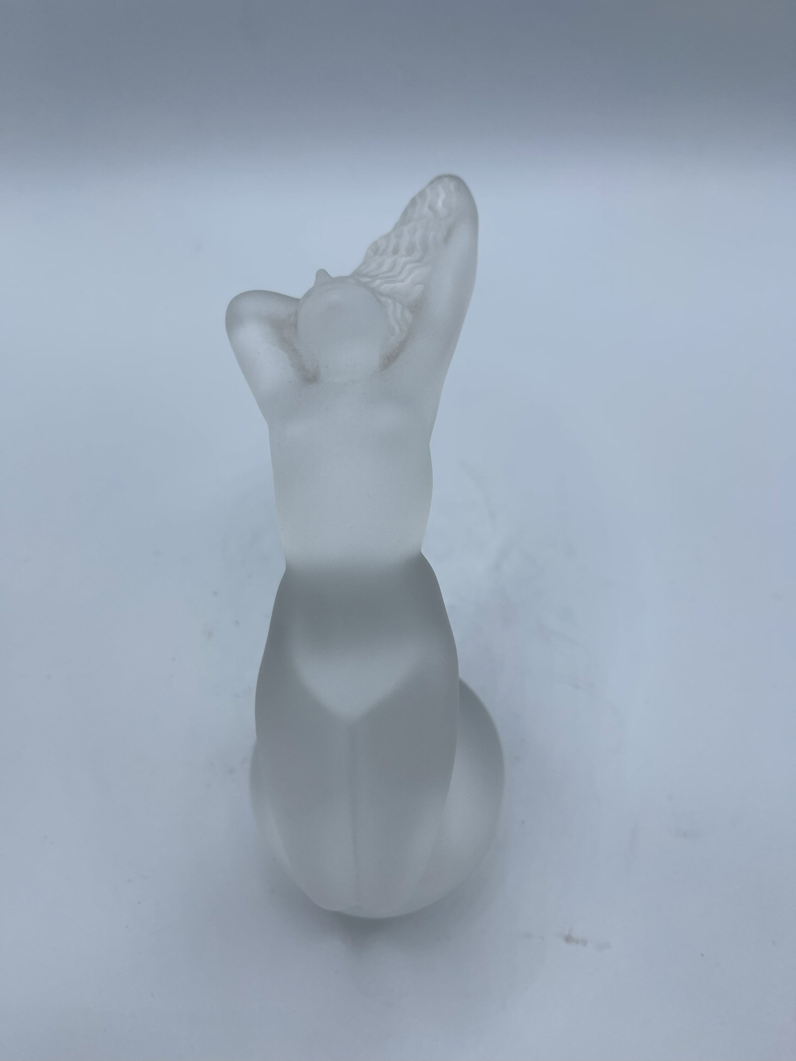 Lalique Crystal Nude - Chrysis Figure: Lalique Crystal Nude - Chrysis Figure Lalique is a French luxury glassmaker, established in 1888 by famed glassmaker and jeweler Rene Lalique. The brand gained prominence in the early 20th century for