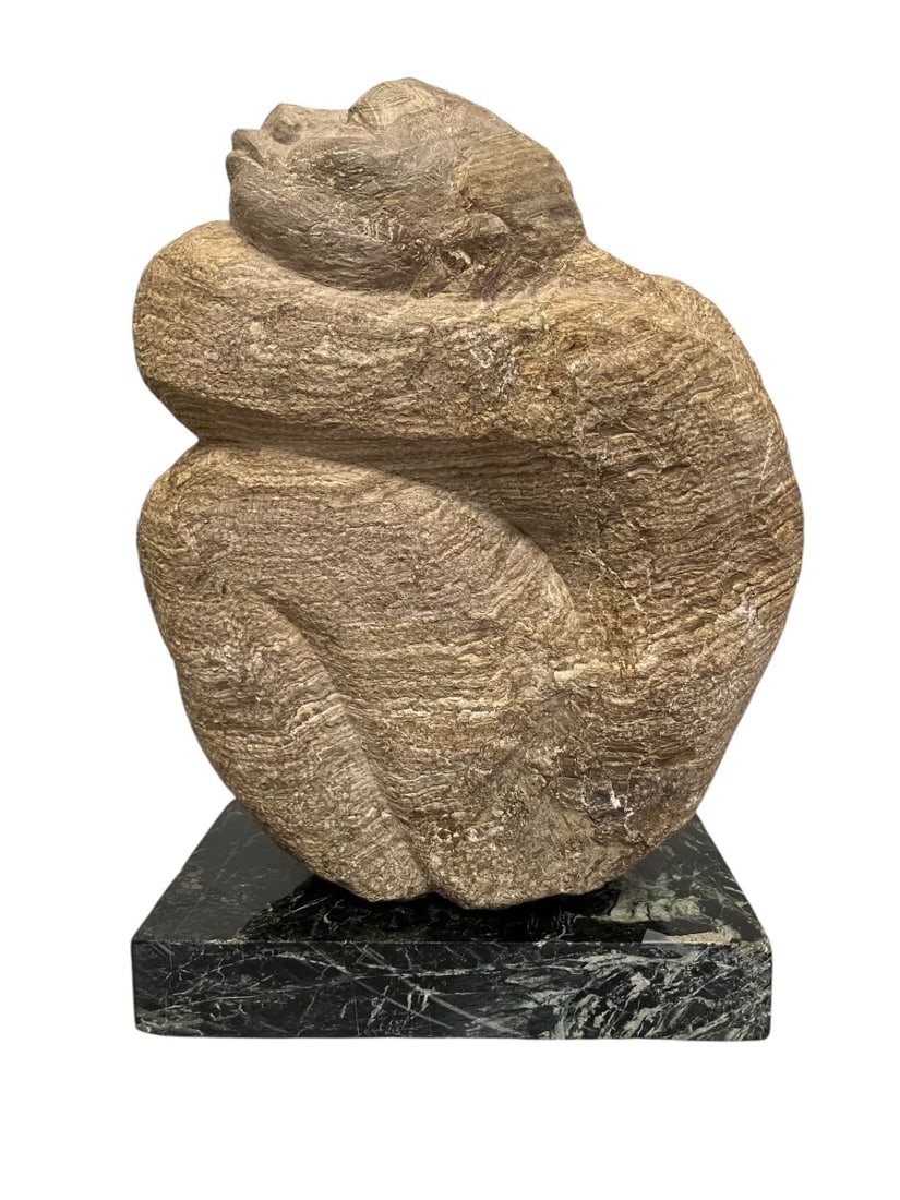 Georges Laratte Abstract Stone Sculpture Figure Signed (1 of 6)