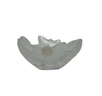 Lalique Crystal Oval Bowl "Compiegne" Signed: Lalique Crystal Oval Bowl "Compiegne" Signed Artist: Lalique Signatures: Signed "Lalique France" on the base Medium: Crystal Dimensions: 4 x 8 in Description: Elegant Lalique crystal oval bowl