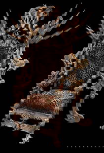 Billboard Awards 2014 Michael Jackson Throne: Billboard Awards 2014 Michael Jackson Throne. Dimensions: 7.5 feet tall. 5 feet wide. 3 feet deep. The throne primarily consists of solid wood, with the MJ logo and lightning bolts sculpted from