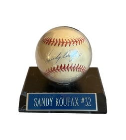 Sandy Koufax, Signed Baseball, COA Included