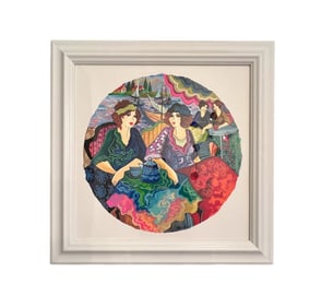 Patricia Govezensky, Linda and Mary, Original Watercolor, Signed