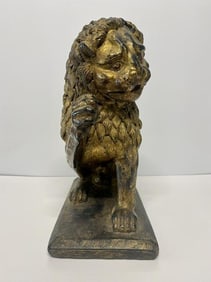Gilt Carved Wood Lion