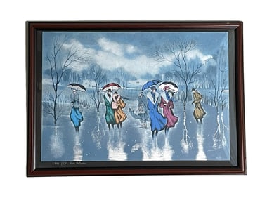 Zina Roitman - Rainy Day - Original Serigraph - Signed