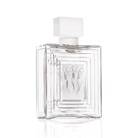 Lalique "Duncan" Crystal Perfume Bottle Signed