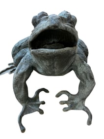 American School, Bronze Figure of a Frog Fountain, 1.75 ft Statue