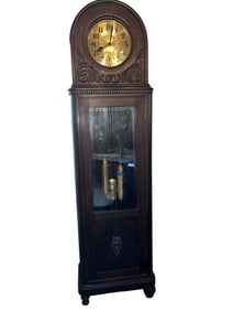 English Oak Tall Case Clock, Circa 1890 to 1910