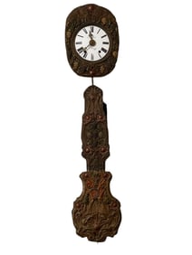 French Morbier Style Clock, Late 18th or Early 19th Century