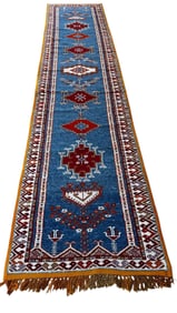 Hand-Woven Wool Runner – Caucasian Design