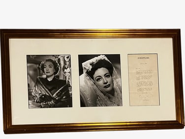 Joan Crawford Photographs with Letter