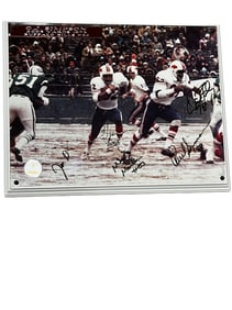 O.J. Simpson 2003 Yards 1973 Photograph Autographed by O.J. Simpson, Mike Montler, Dave Foley