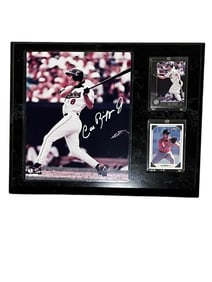 Cal Ripken Jr. Autographed Photograph with Two Baseball Cards
