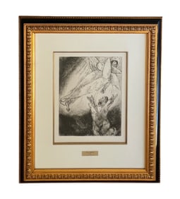 Marc Chagall, Vision D'esaie, Etching, COA Included