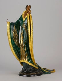 Erté (Romain de Tirtoff),Femme de Luxe, Bronze Sculpture, Signed & Numbered, COA Included