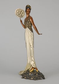 Erté (Romain de Tirtoff), Fedora, Bronze Sculpture, Signed & Numbered, COA Included