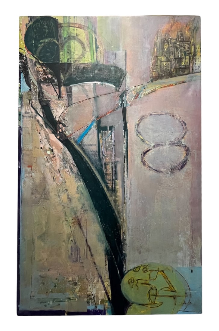 Martin Facey - Figure, Tree, City / Thoughts and Action - Oil on Canvas (1 of 5)
