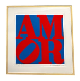 Robert Indiana, Amor, Lithograph, Signed, Numbered 22/50 & Dated 1994