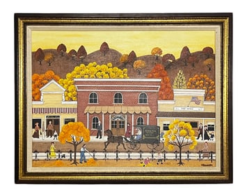 Joanne Case, Fall in Sutter Creek, Oil on Canvas, Signed, Dated '80