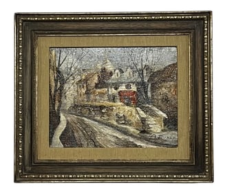 Andre Raymond Besse, Street Scene, Oil on Canvas, Signed and Dated '77