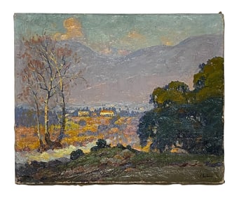 Ferdinand Kaufmann, Along The Arroyo Seco Pasadena, Oil on Canvas, Titled & Signed