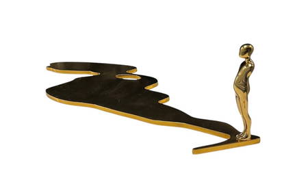 Ernest Trova - Falling Man Series - Gold - Circa 1987 (1 of 7)