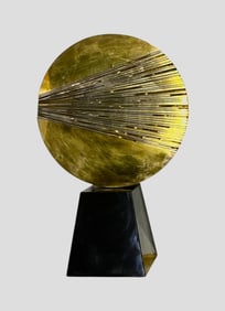 Joe McDonnell - Circular Brass Sculpture on Black Base - Circa 1987