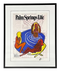 Ram, Palm Springs Life, Mixed Media, Signed and Dated 1/16/96