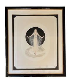 Erte, June Brides - Veil Gown, Serigraph, Signed and Numbered, 1986, COA Included
