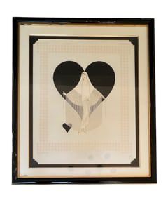 Erte, June Brides - Fringe Gown, Serigraph, Signed and Numbered, 1986, COA Included