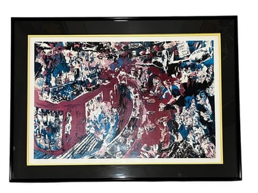 LeRoy Neiman, Bar at 21 Club, Serigraph, Signed