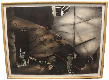 Judy Chan - Time Series #3 -  Photolithograph & Pastel - 1986