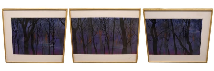 Steve Comba, Grove, Pastel Triptych