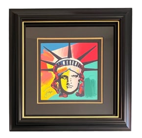 Peter Max "Liberty Head" 2017 Signed Serigraph COA Included