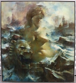 Richard C. Ward, 14 Queen, Oil on Canvas, Signed & Titled on Verso