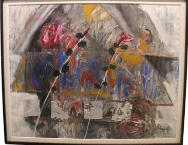 Shingo Honda, Abstract Expressionist Painting, Signed and Dated '88