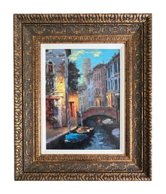 Viktor Shvaiko "Last Light in Venice" 2021 Signed Giclee Hand-Embellishment, COA