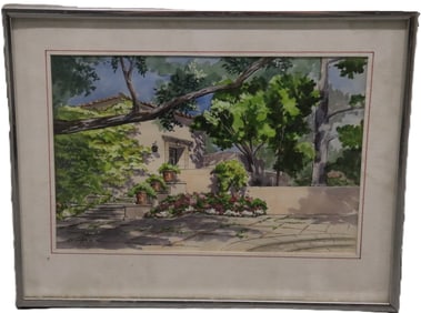 Pat Compton - Framed Watercolor - 1986