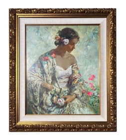 Royo, Belleza Serena, Serigraph, Signed & Numbered 179/195, 1997, COA Included