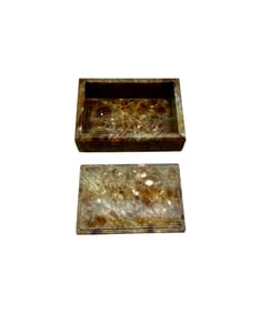 Italian Alabaster Box, Hand Carved